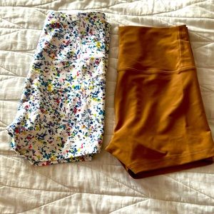 High rise bike short size S old navy. Two pairs! very soft and stretchy as new